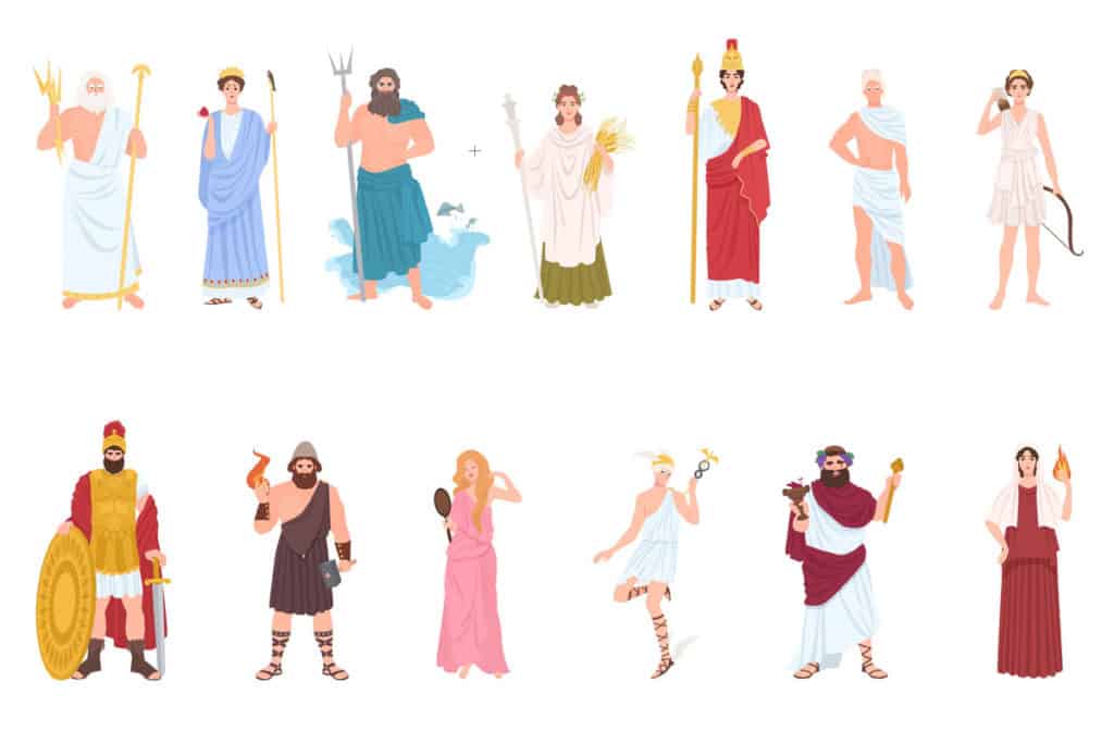 Olympian Gods: Personalities, Powers, Symbols, Animals, Roman Names